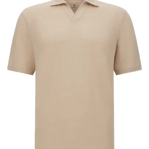 Mélange-Effect Polo Shirt