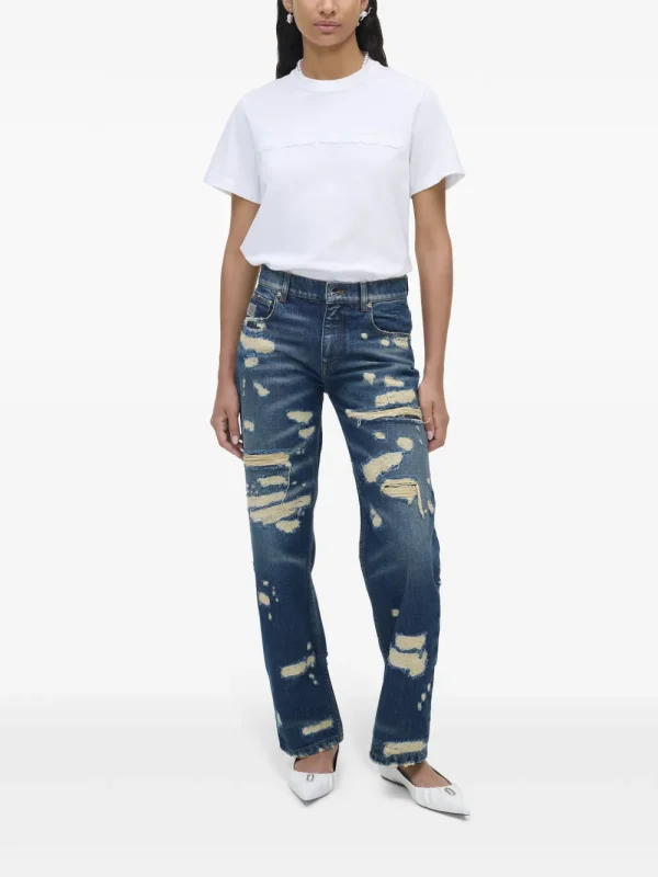 Distressed Straight-Leg Jeans - Image 2