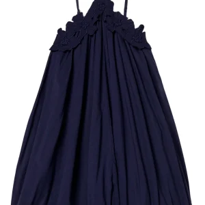 Floral-Appliqué Dress