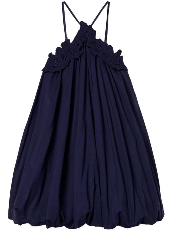 Floral-Appliqué Dress
