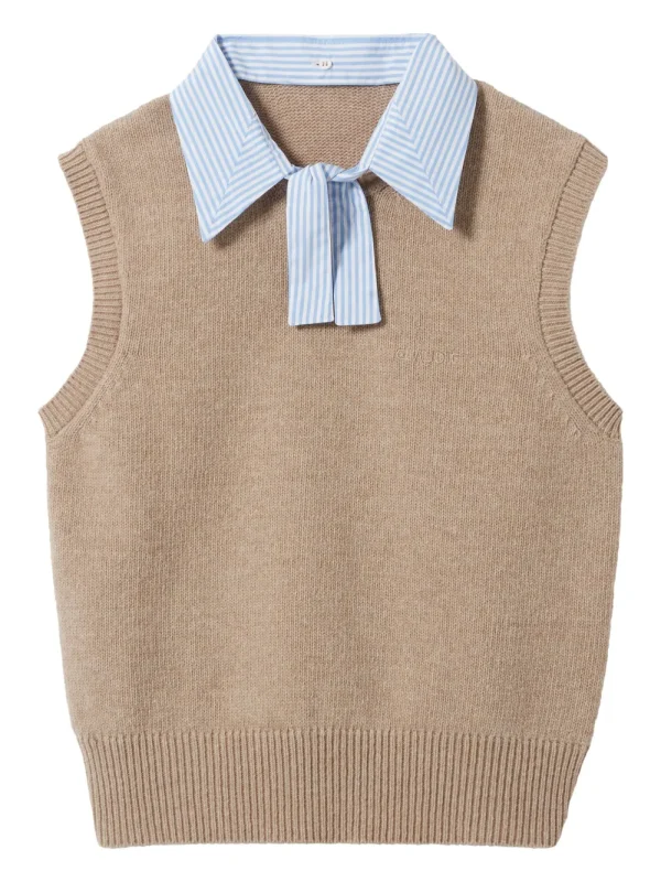 Sleeveless Wool Top