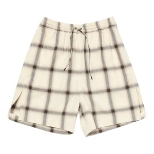 Plaid Drawstring-Waist Shorts